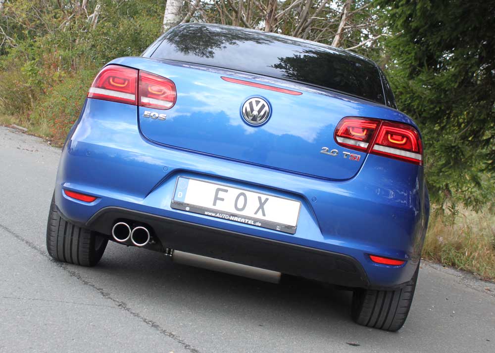 Fox passend fürVW Eos 1F - Facelift - 2,0l Endschalldämpfer einseitig - 2x80 Typ 16