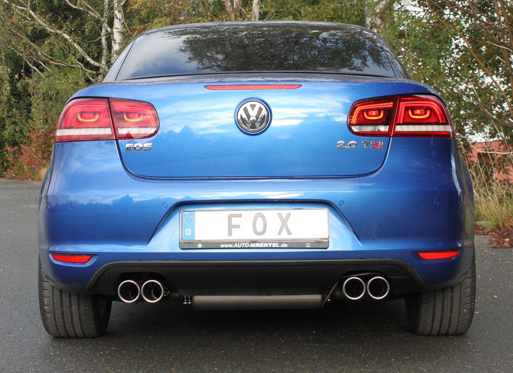 Fox passend fürVW Eos 1F - Facelift - 2,0l Endschalldämpfer rechts/links - 2x80 Typ 16 rechts/links