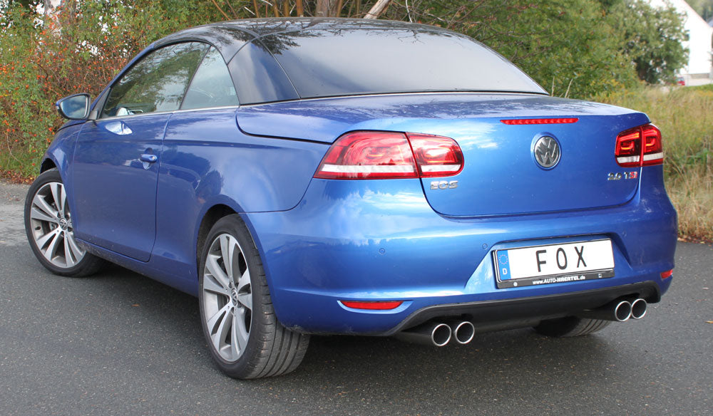 Fox passend für VW Eos 1F - Facelift - 1,4l Endschalldämpfer rechts/links - 2x80 Typ 16 rechts/links