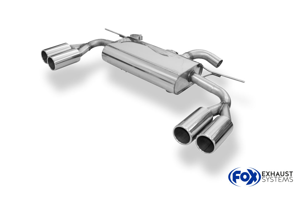 Fox passend fürVW Tiguan II Benzin - 4motion - 2,0l 162kW Endschalldämpfer Ausgang rechts/links - 2x90 Typ 12 rechts/links