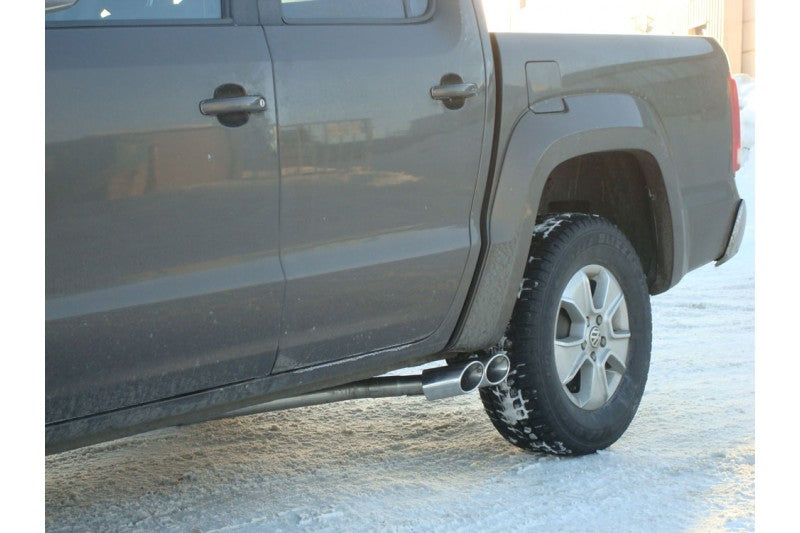 Fox passend fürVW Amarok 4x4 - ohne Trittbrett Endschalldämpfer Ausgang seitlich rechts und links am Fahrzeug - 2x115x85 Typ 38 rechts/links