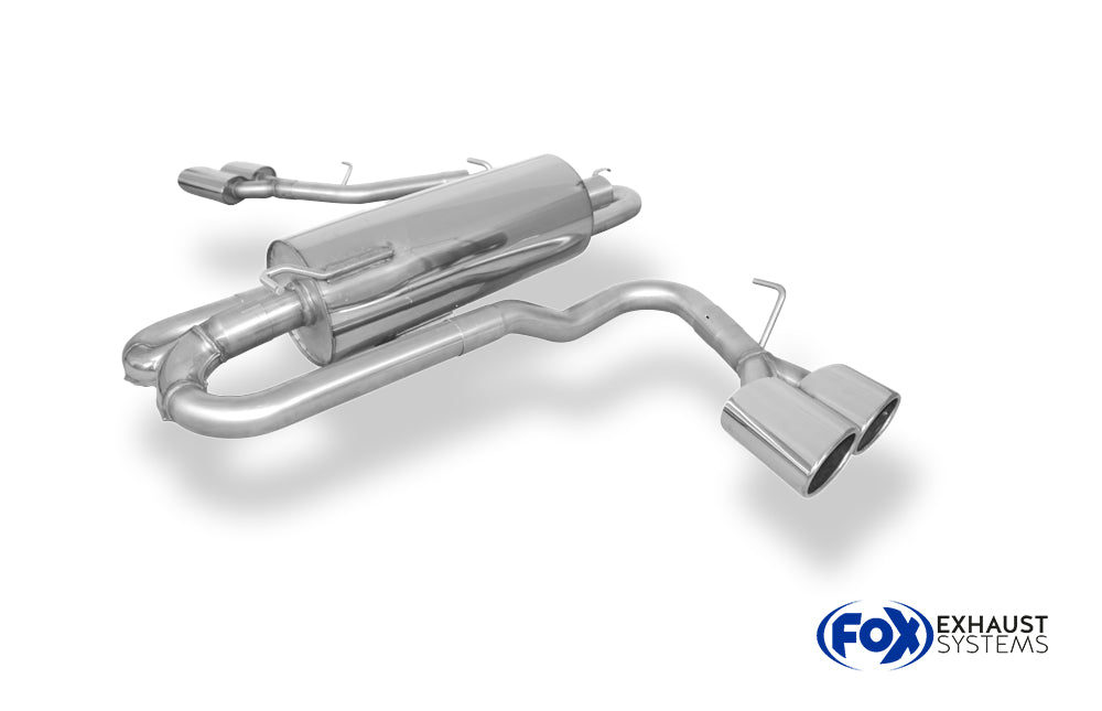 Fox passend fürFord Ranger 2011-08/2016 - 4x4 - Doppelkabine Endschalldämpfer Sidepipe, Ausgang rechts und links am Trittbrett  - 2x115x85 Typ 38 rechts/links
