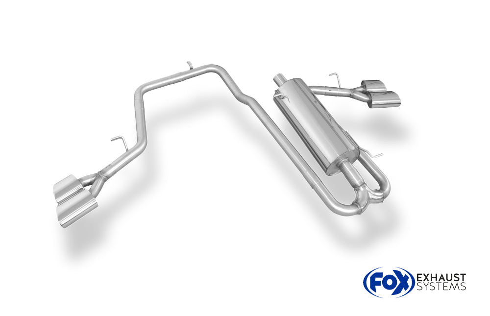 Fox passend fürVW Amarok 4x4 - mit Trittbrett Endschalldämpfer Ausgang seitlich rechts und links am Fahrzeug - 2x115x85 Typ 38 rechts/links