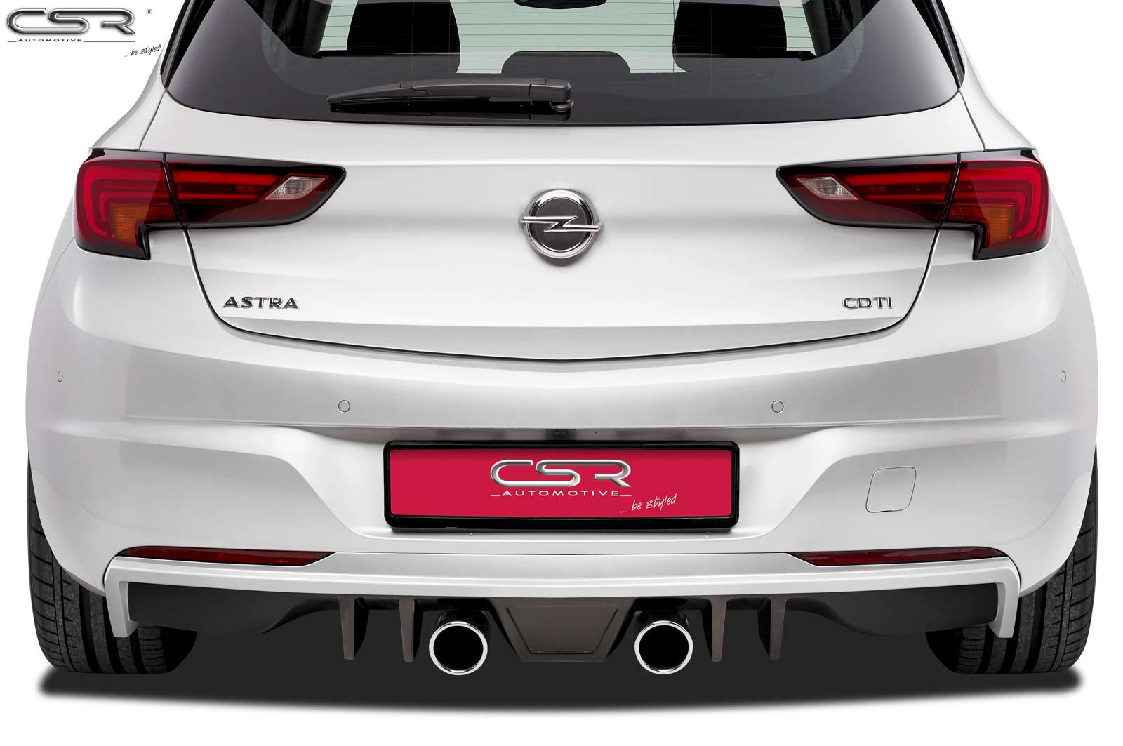 CSR Endrohrblenden für Endschalldämpfer für Opel Astra K ZB154