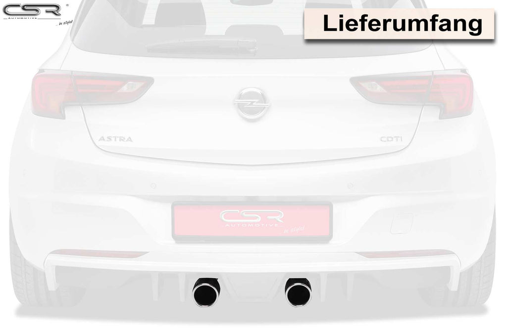 CSR Endrohrblenden für Endschalldämpfer für Opel Astra K ZB154