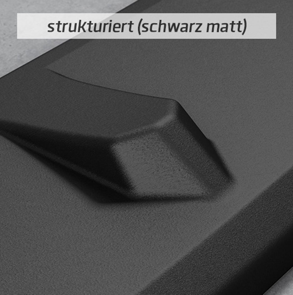 Strukturiert schwarz matt (keine Lackierung erforderlich)