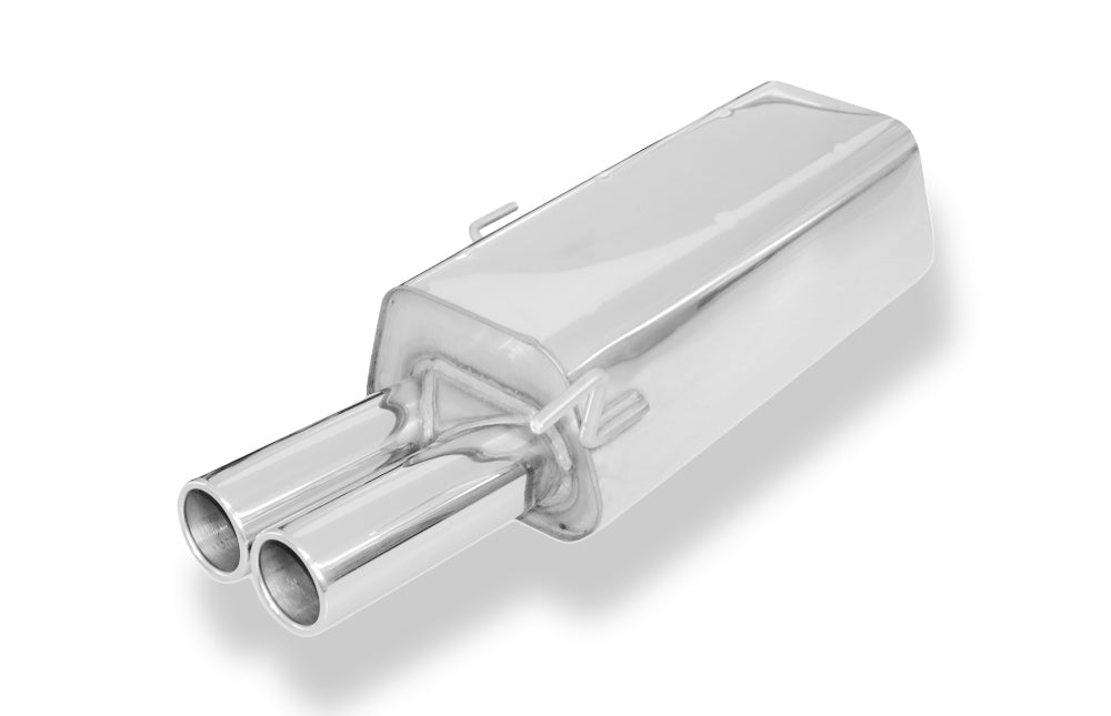 Fox passend für Audi 80 Typ B4 Limousine & Avant Endschalldämpfer Ø63,5mm - 2x76 Typ 12