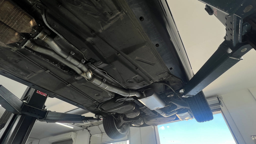 Fox passend für Audi S2 B4 Endschalldämpfer 76mm, Vorschalldämpfer und Y-Verbindungsrohr  - 2x80 Typ 25