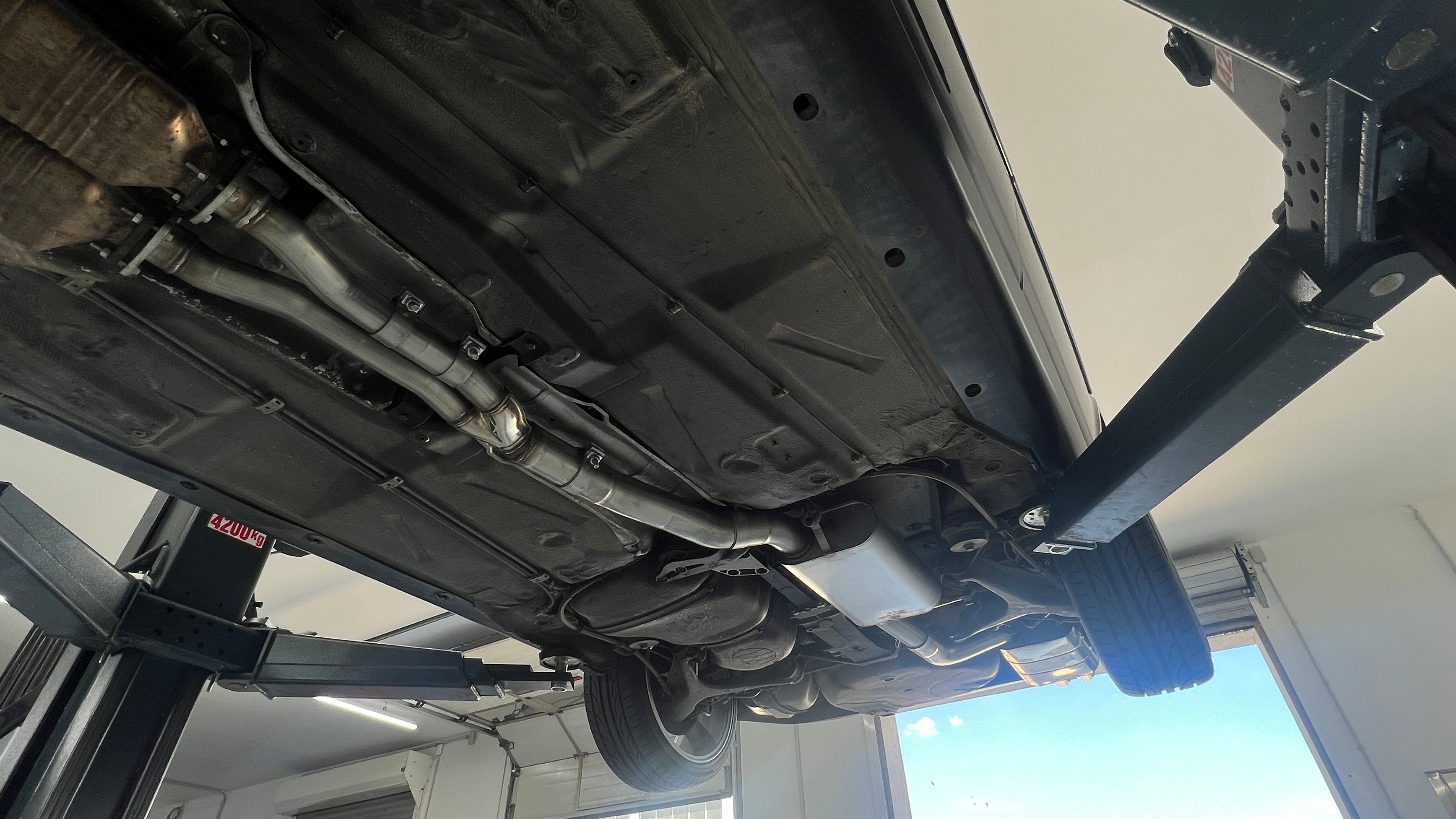 Fox passend für Audi S2 B4 Endschalldämpfer 76mm, Vorschalldämpfer und Y-Verbindungsrohr  - 2x80 Typ 25