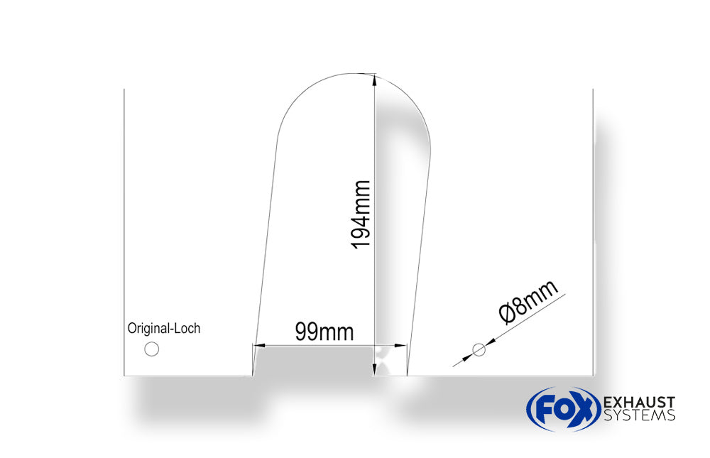 Fox passend fürAudi A2 - Schablone für 1x90mm Wird auf Papier (A3) ausgedruckt geliefert