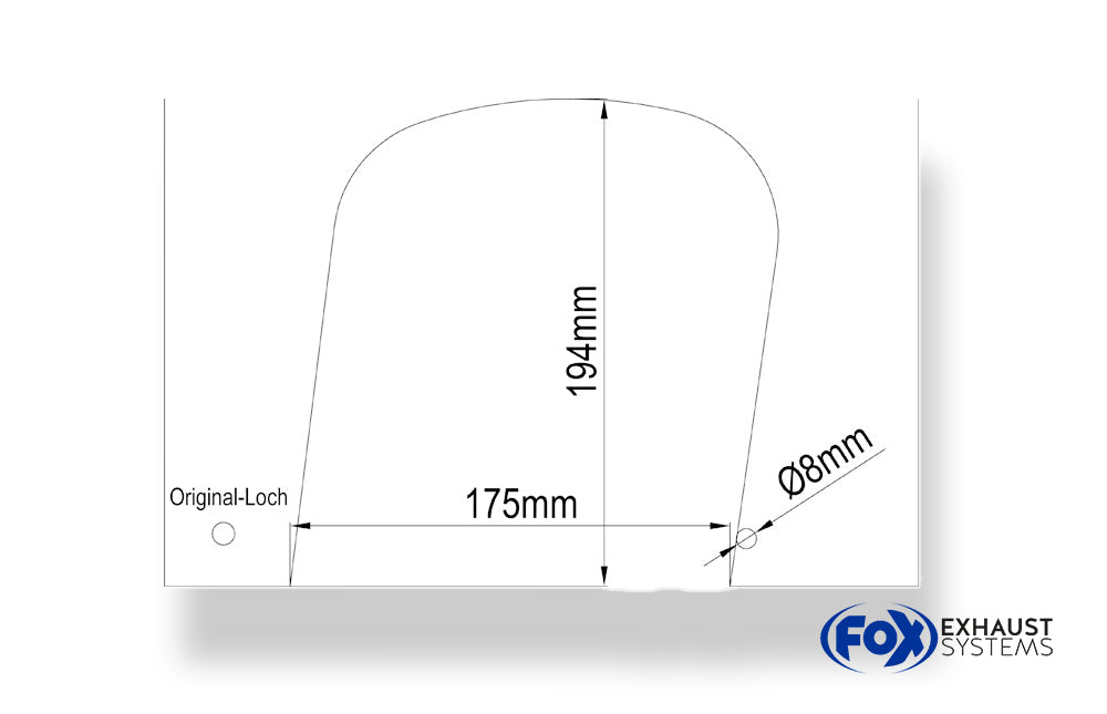 Fox passend fürAudi A2 - Schablone für 2x80mm rund Wird auf Papier (A3) ausgedruckt geliefert