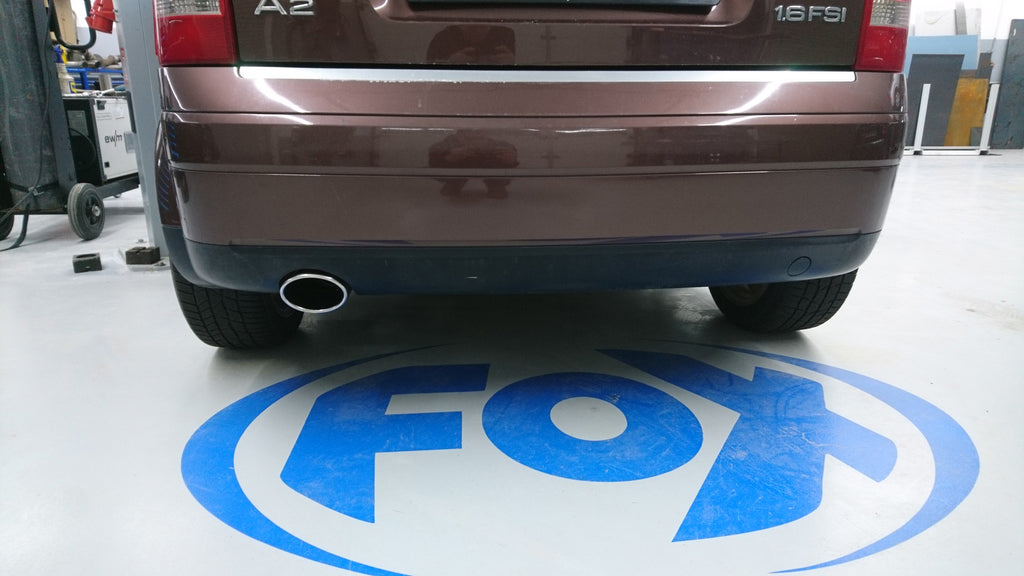 Fox passend fürAudi A2 - 1,6l + 1,4l 42l Tank Endschalldämpfer - 115x85 Typ 32