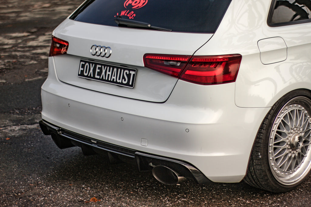 Fox passend fürAudi A3 - 8V Sportback quattro VFL Endschalldämpfer Ausgang rechts/links - 160x130 Typ 38 rechts/links