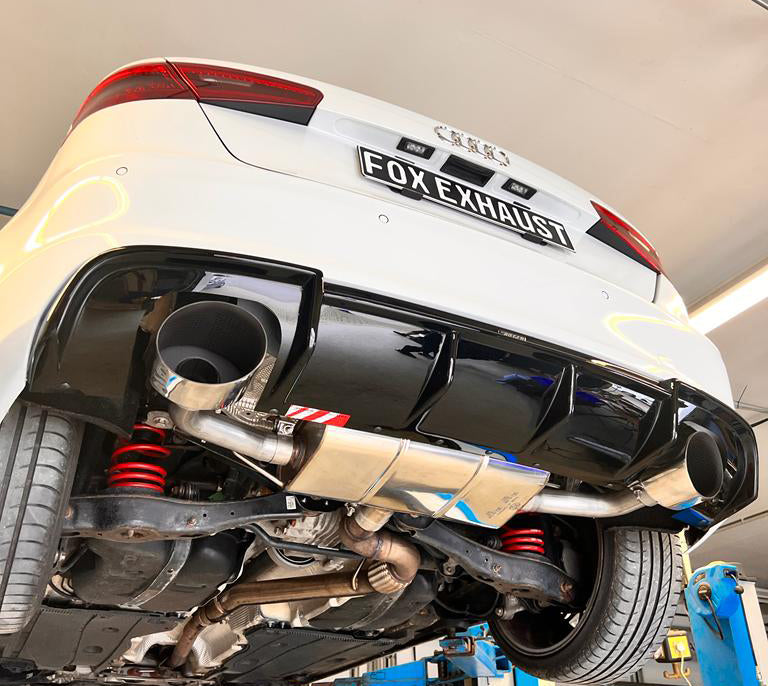 Fox passend fürAudi A3 - 8V Sportback quattro VFL Endschalldämpfer Ausgang rechts/links - 160x130 Typ 38 rechts/links