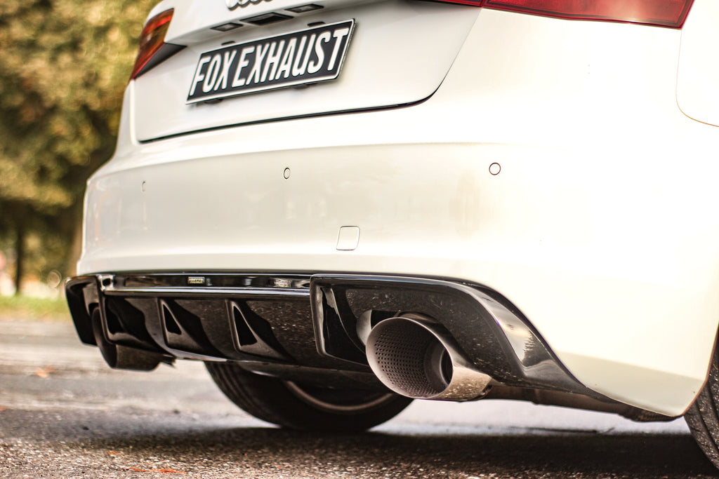 Fox passend fürAudi A3 - 8V Sportback quattro VFL Endschalldämpfer Ausgang rechts/links - 160x130 Typ 38 rechts/links