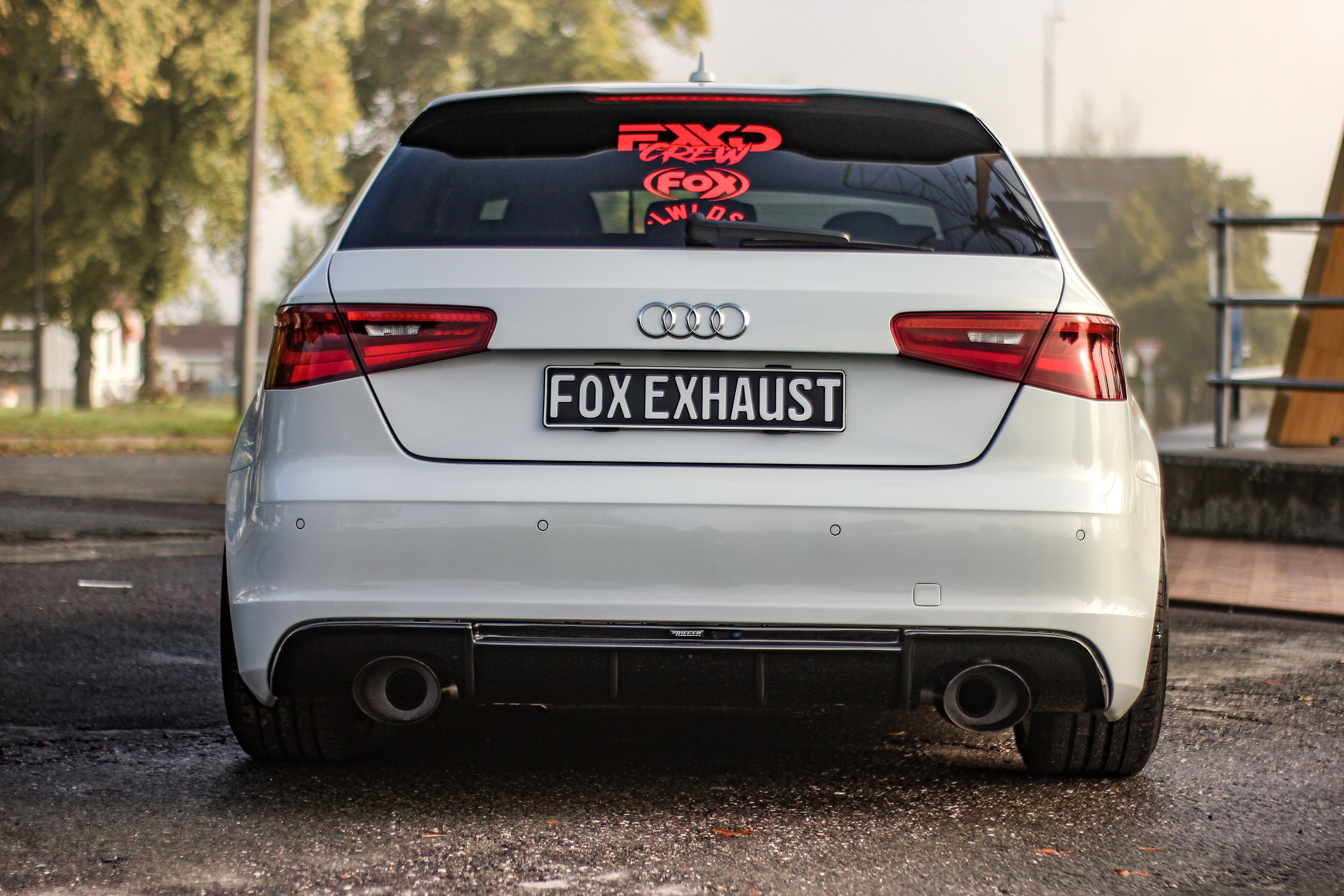 Fox passend fürAudi A3 - 8V Sportback quattro VFL Endschalldämpfer Ausgang rechts/links - 160x130 Typ 38 rechts/links