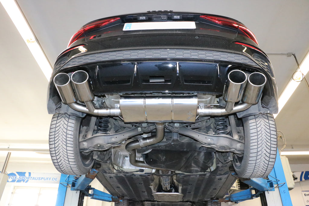 Fox passend fürAudi A3 - GY Sportback Endschalldämpfer Ausgang rechts/links - 2x115x85 Typ 32 rechts/links passend für S3 Stoßstange
