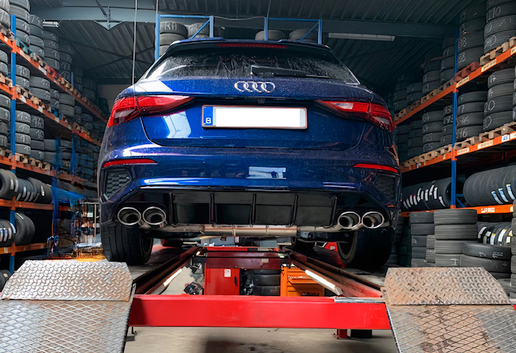 Fox passend fürAudi A3 - GY Sportback Endschalldämpfer Ausgang rechts/links - 2x115x85 Typ 32 rechts/links passend für S3 Stoßstange