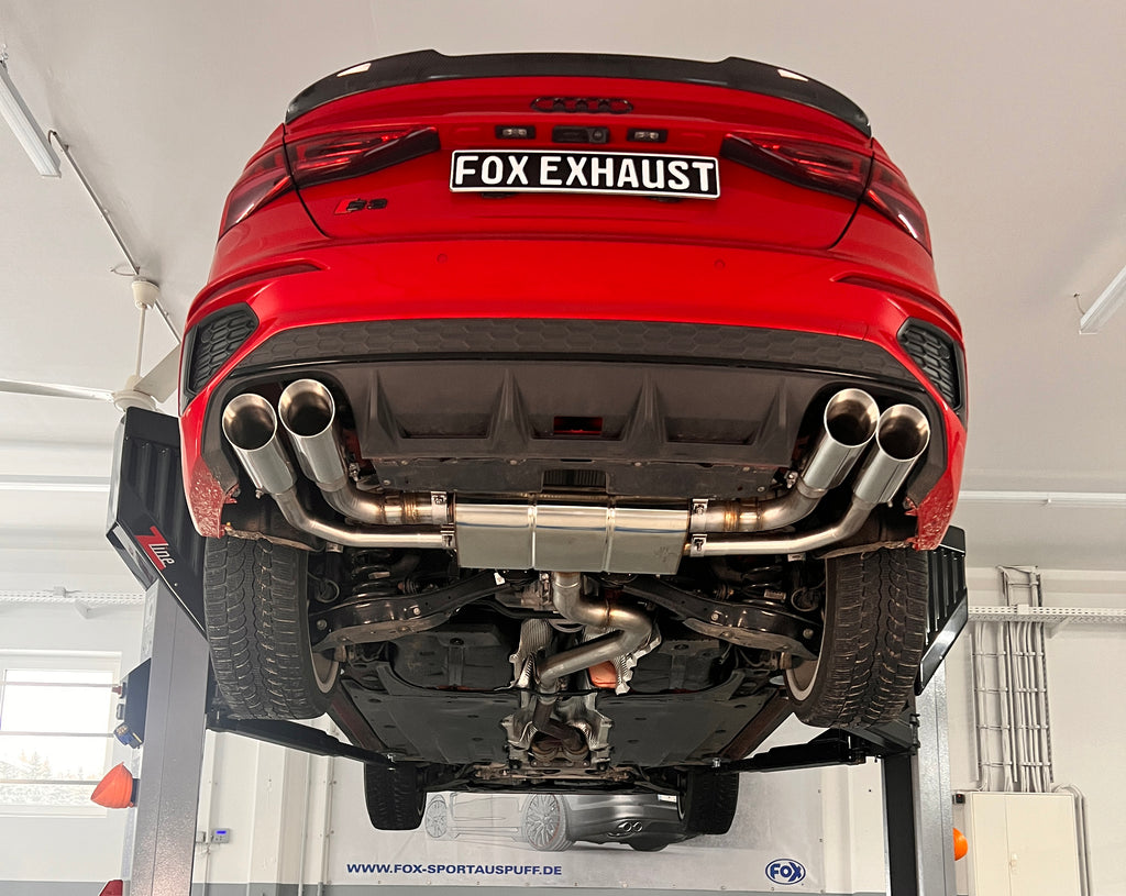 Fox passend für Audi S3 GY - Limousine Halbanlage ab OPF mit Abgasklappen - 2x100 Typ 25 rechts/links
