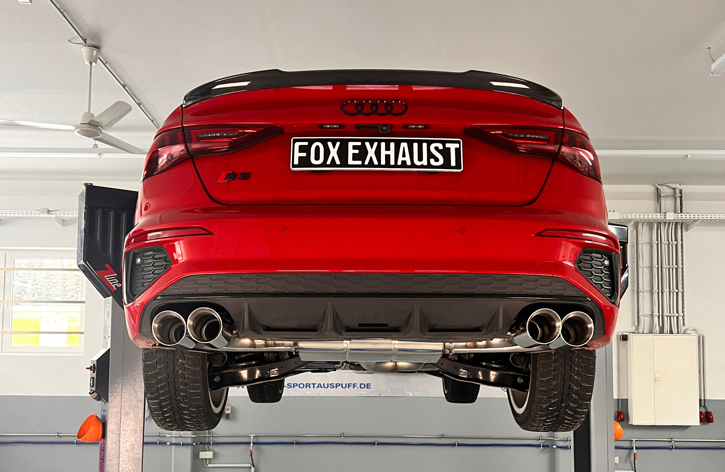 Fox passend fürAudi S3 GY - Limousine Halbanlage ab OPF mit Abgasklappen - 2x100 Typ 25 rechts/links