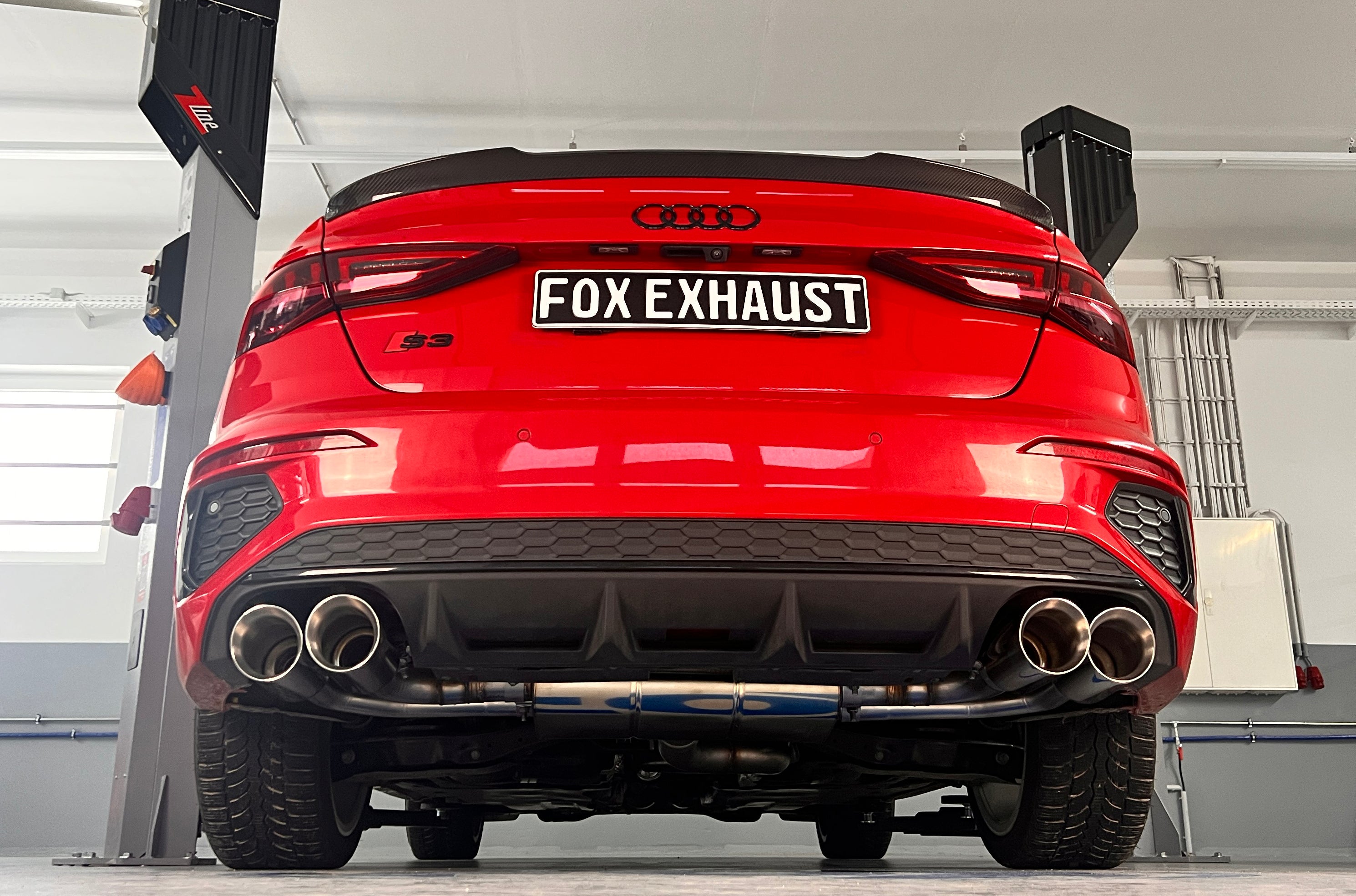 Fox passend fürAudi S3 GY - Limousine Halbanlage ab OPF mit Abgasklappen - 2x100 Typ 25 rechts/links