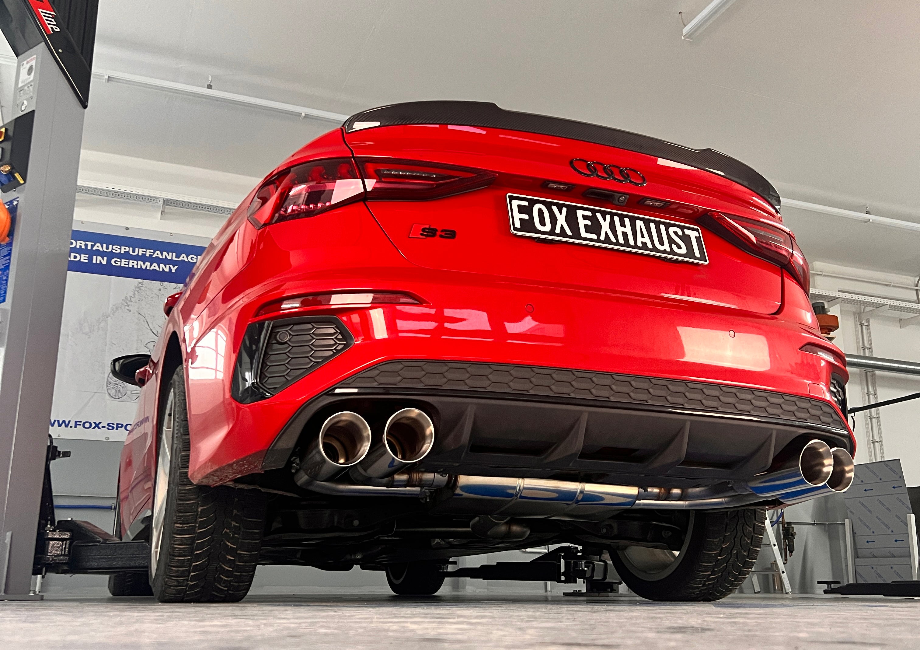 Fox passend fürAudi S3 GY - Limousine Halbanlage ab OPF mit Abgasklappen - 2x114 Typ 25 rechts/links
