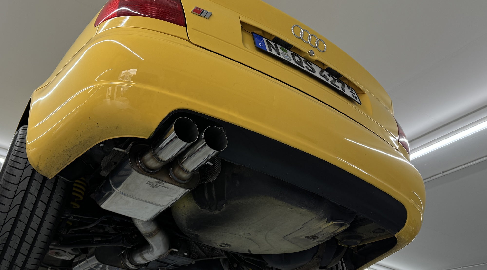 Fox passend für Audi S4 B5 Endschalldämpfer 90mm - 2x80 Typ 10 seitlich versetzt