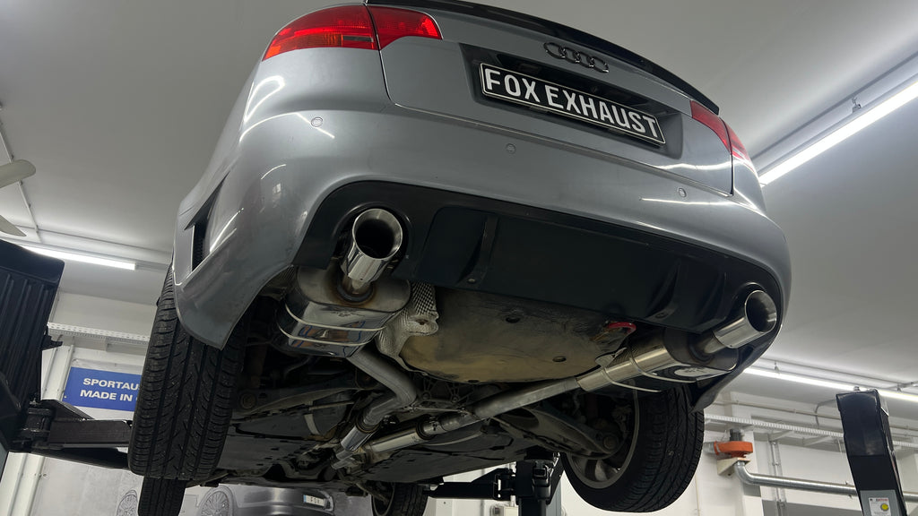 Fox passend fürAudi A4 Typ B7 quattro DTM Edition Endschalldämpfer rechts/links Ø63,5mm - 1x100 Typ 25 rechts/links
