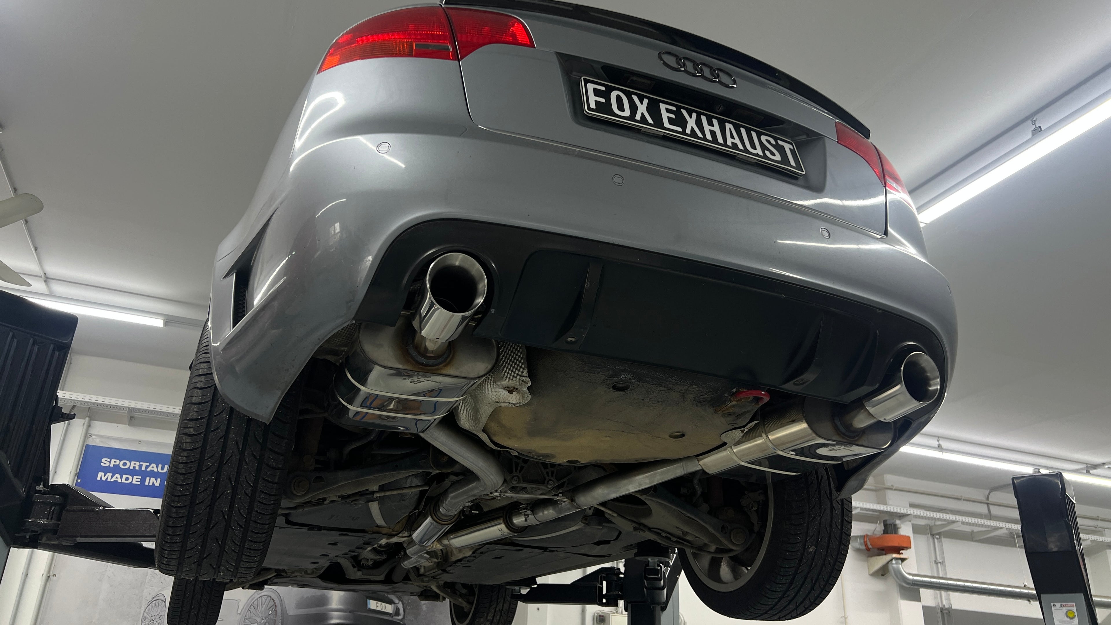 Fox passend fürAudi A4 Typ B7 quattro DTM Edition Endschalldämpfer rechts/links Ø63,5mm - 1x100 Typ 25 rechts/links