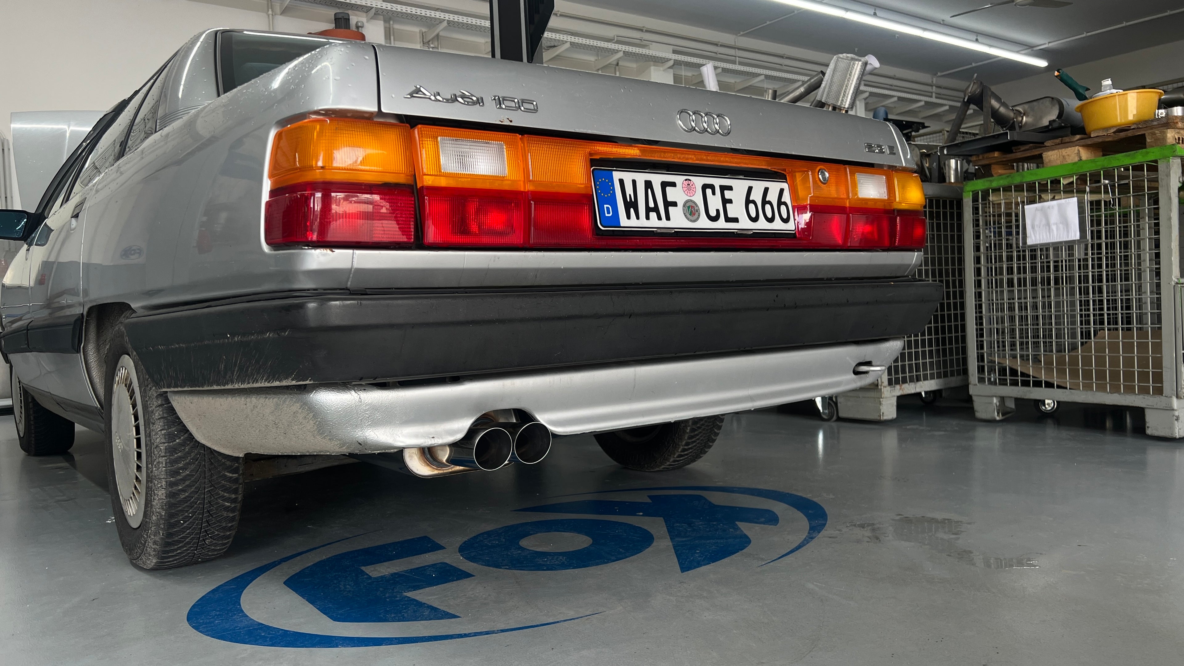 Fox passend fürAudi 100/A6 Typ C3/C4 Frontantrieb Endschalldämpfer - 2x70 Typ 14