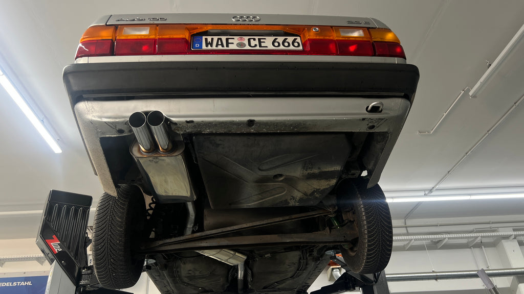 Fox passend für Audi 100/A6 Typ C3/C4 Frontantrieb Endschalldämpfer- und Vorschalldämpfer - 2x70 Typ 14