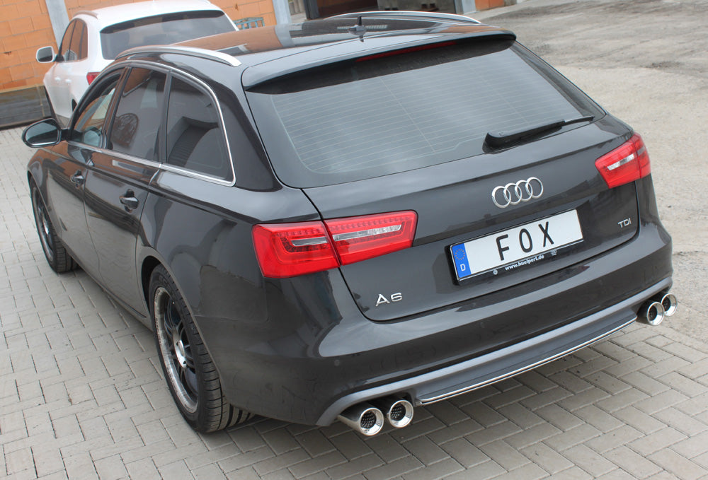 Fox passend fürAudi A6 4G - 2,0l TDI Endschalldämpfer rechts/links zweiflutig - 2x90 Typ 13 rechts/links