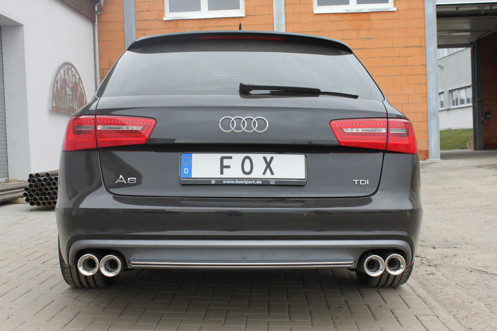 Fox passend fürAudi A6 4G - 2,0l TDI Endschalldämpfer rechts/links zweiflutig - 2x90 Typ 13 rechts/links