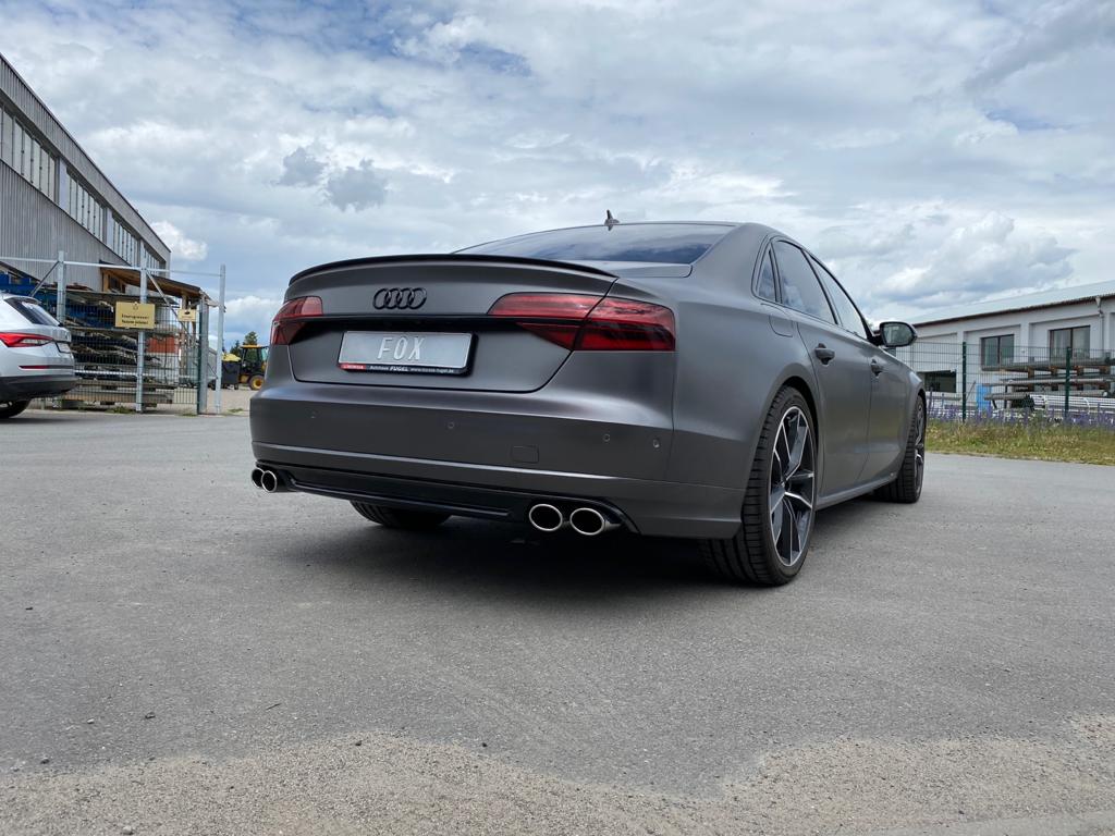 Fox passend fürAudi S8 Typ 4H mit Abgasklappen Endschalldämpfer rechts/links zweiflutig - 2x100x77 Typ 38 rechts/links