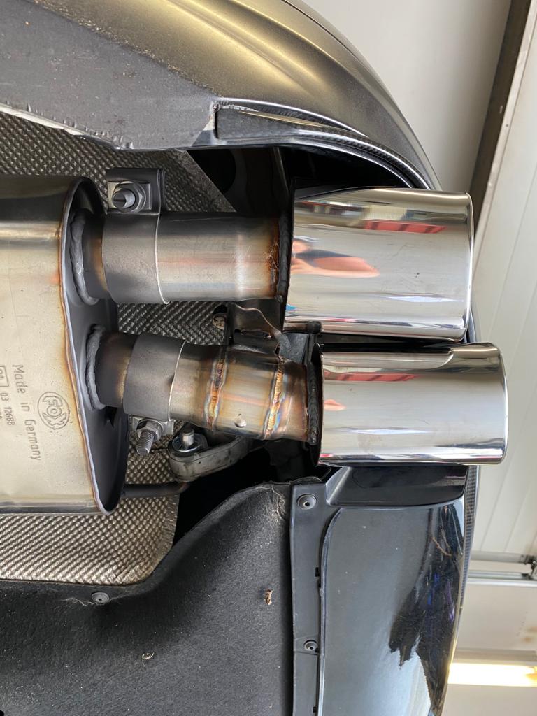 Fox passend fürAudi S8 Typ 4H mit Abgasklappen Endschalldämpfer rechts/links zweiflutig - 2x100x77 Typ 38 rechts/links