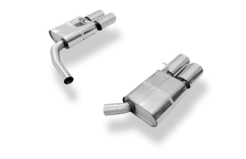Fox passend fürAudi A5 quattro B8 - Rieger Endschalldämpfer rechts/links für 2-Rohr zweiflutig - 2x115x85 Typ 32 rechts/links - passend an großen Heckansatz