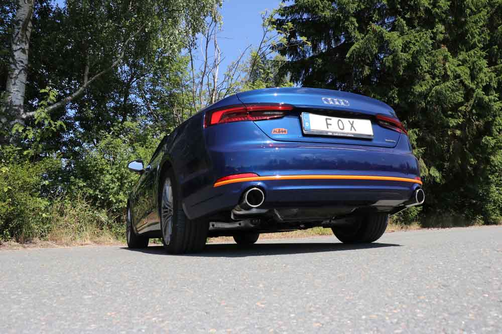 Fox passend für Audi A5 quattro B9 Cabrio Endschalldämpfer rechts/links für 1-Rohr einflutig - 1x100 Typ 16 rechts/links