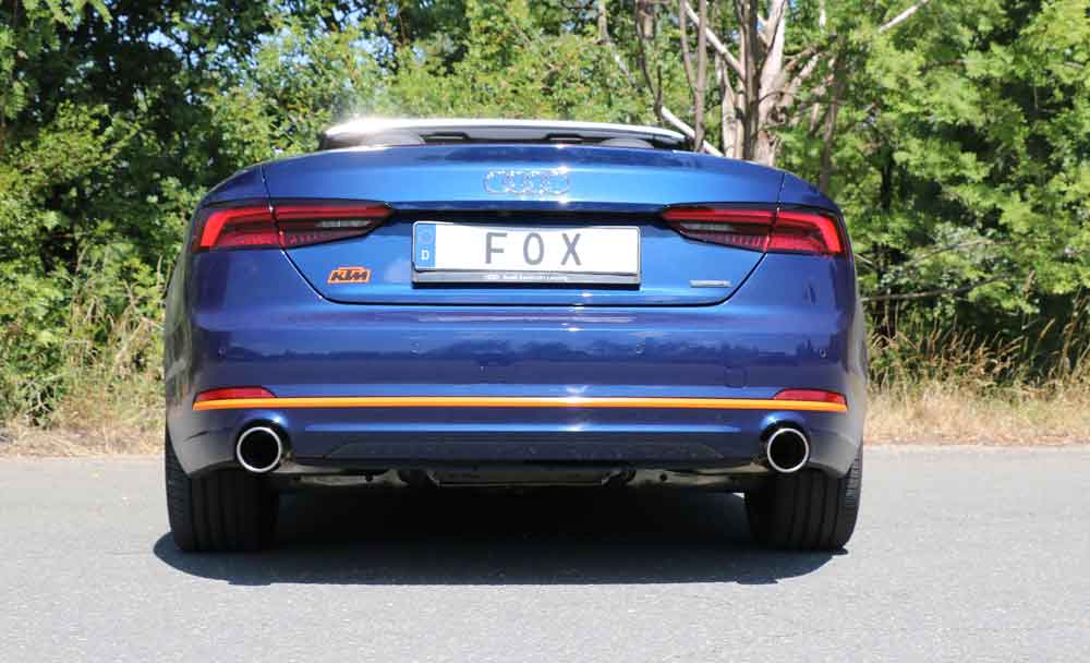Fox passend fürAudi A5 quattro B9 Cabrio Endschalldämpfer rechts/links für 1-Rohr einflutig - 1x100 Typ 16 rechts/links
