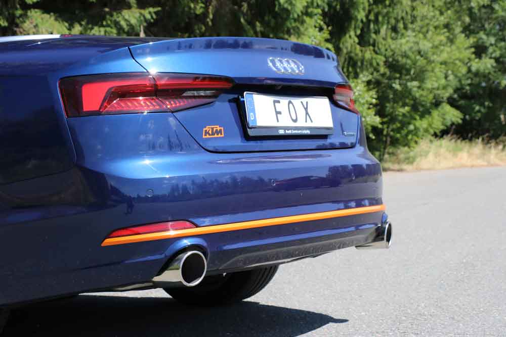 Fox passend fürAudi A5 quattro B9 Cabrio Endschalldämpfer rechts/links für 1-Rohr einflutig - 1x100 Typ 16 rechts/links