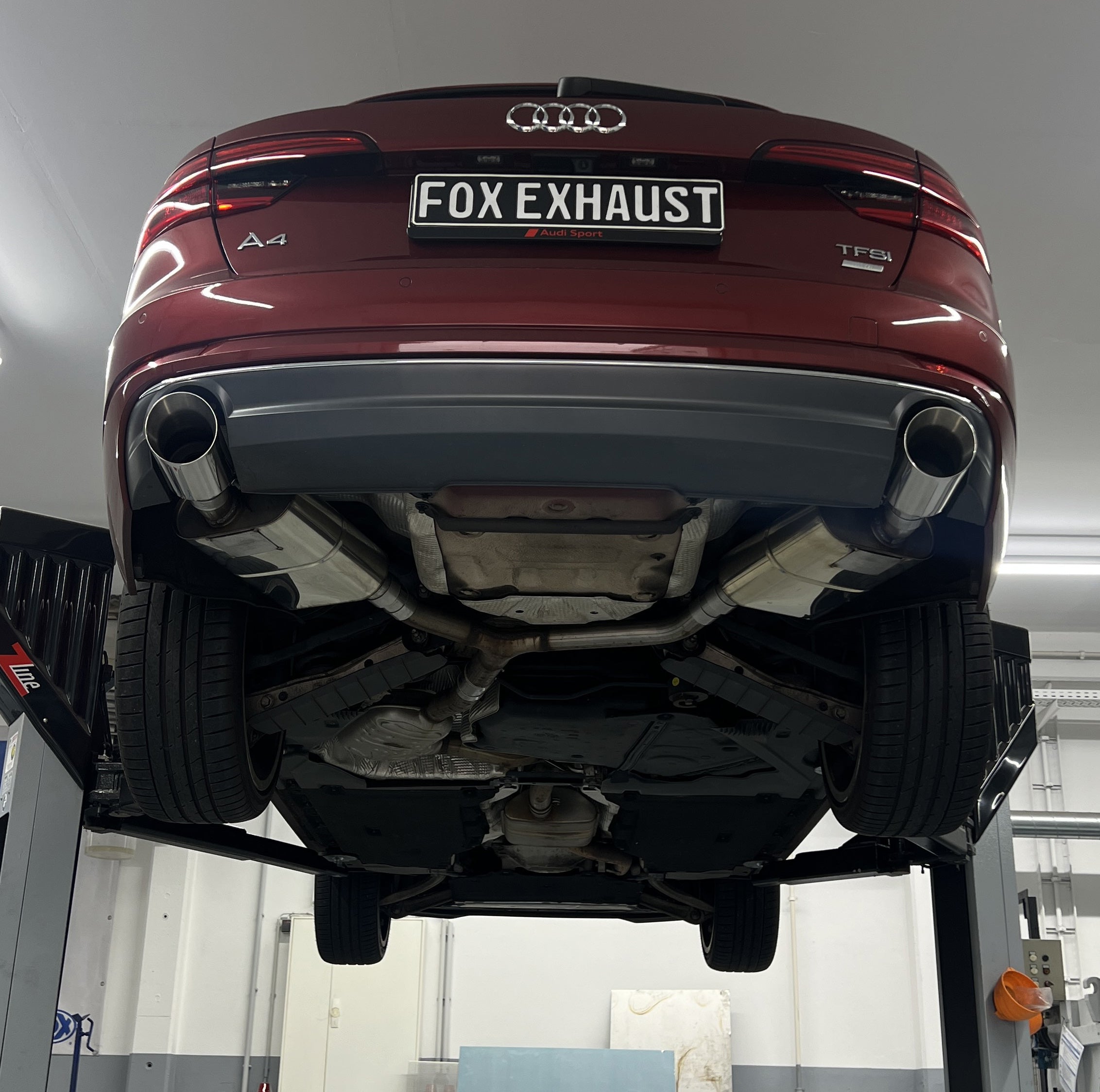 Fox passend für Audi A4 B9 - 2WD Endschalldämpfer rechts/links - 1x114 Typ 25 rechts/links