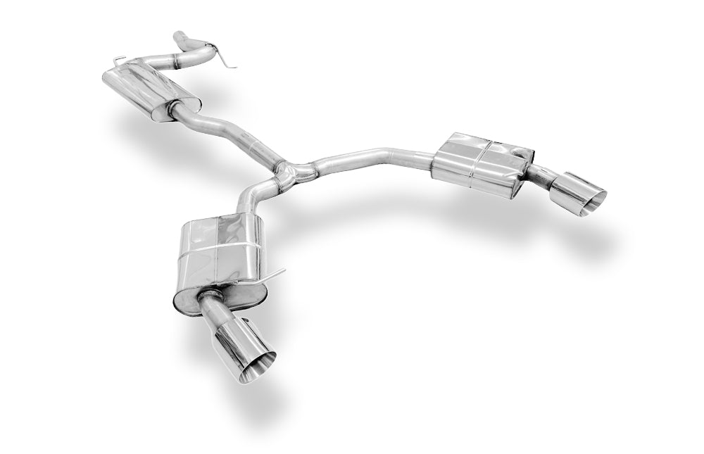 Fox passend fürAudi A4 B9 - 2WD Endschalldämpfer rechts/links, Y-Verbinder und Mittelschalldämpfer  - 1x114 Typ 25 rechts/links
