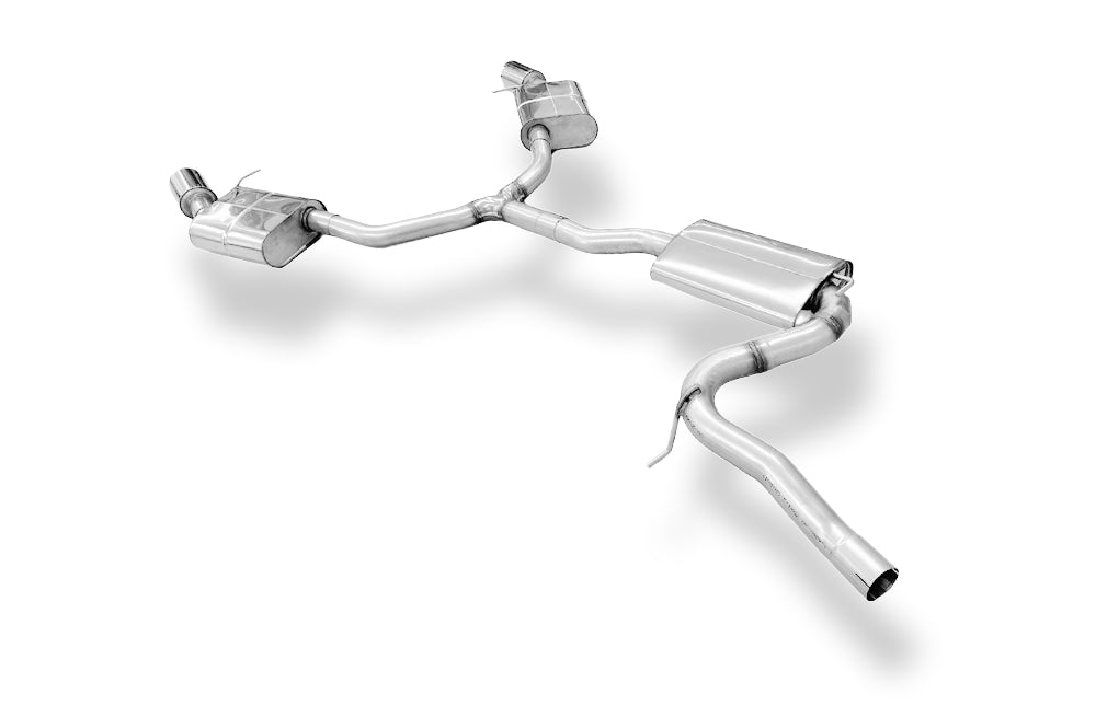 Fox passend fürAudi A4 B9 - 2WD Endschalldämpfer rechts/links, Y-Verbinder und Mittelschalldämpfer  - 1x114 Typ 25 rechts/links