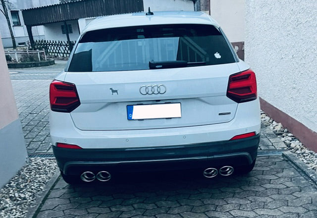 Fox passend fürAudi Q2 Endschalldämpfer Ausgang rechts/links - 2x115x85 Typ 32 rechts/links