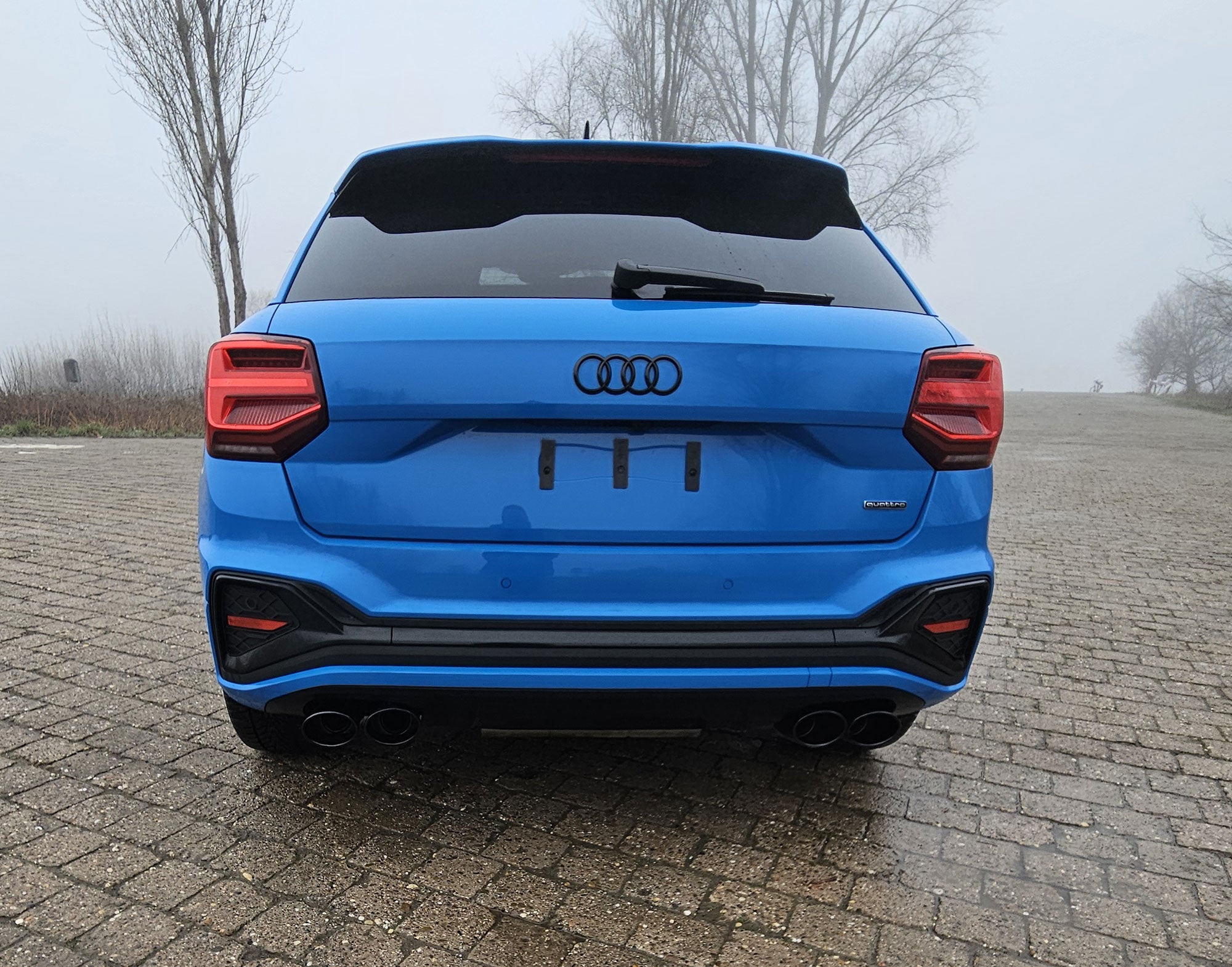 Fox passend für Audi Q2 Endschalldämpfer Ausgang rechts/links - 2x115x85 Typ 32 rechts/links schwarz emailliert