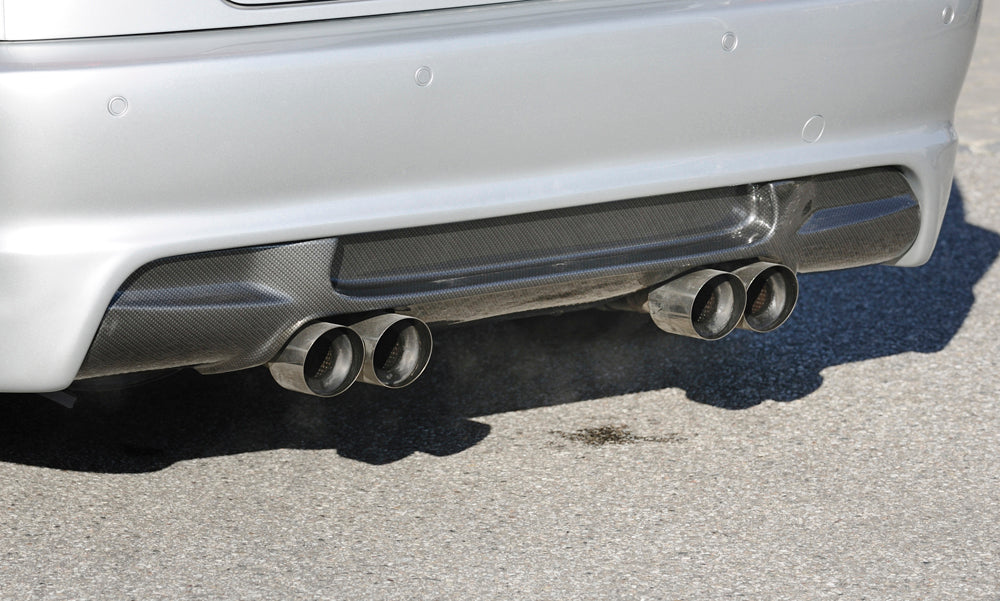 Fox passend fürBMW E46 320/ 323/ 325/ 328/ 330 M3-Optik V2 Endschalldämpfer Ausgang zentriert - 4x90mm Typ 25 mittig Variante 2