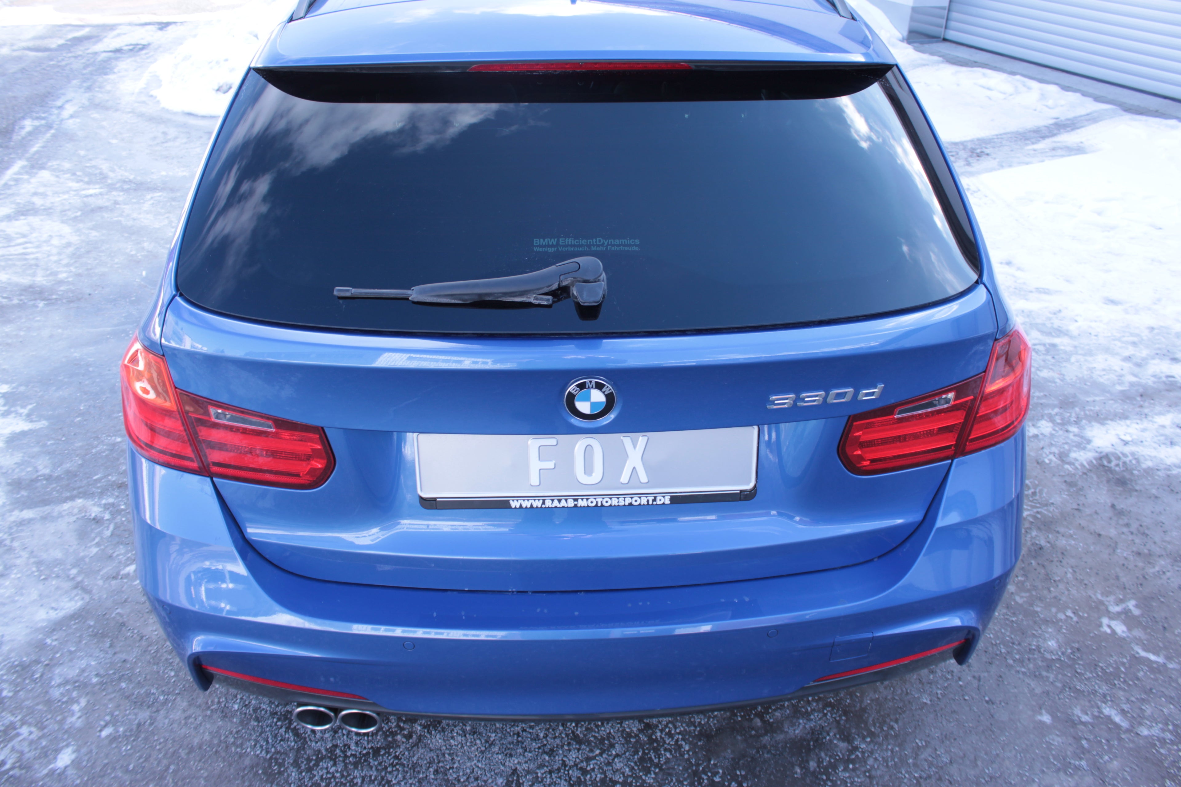 Fox passend fürBMW F30/31 - 330d Endschalldämpfer quer Ausgang links - 2x76 Typ 16 links