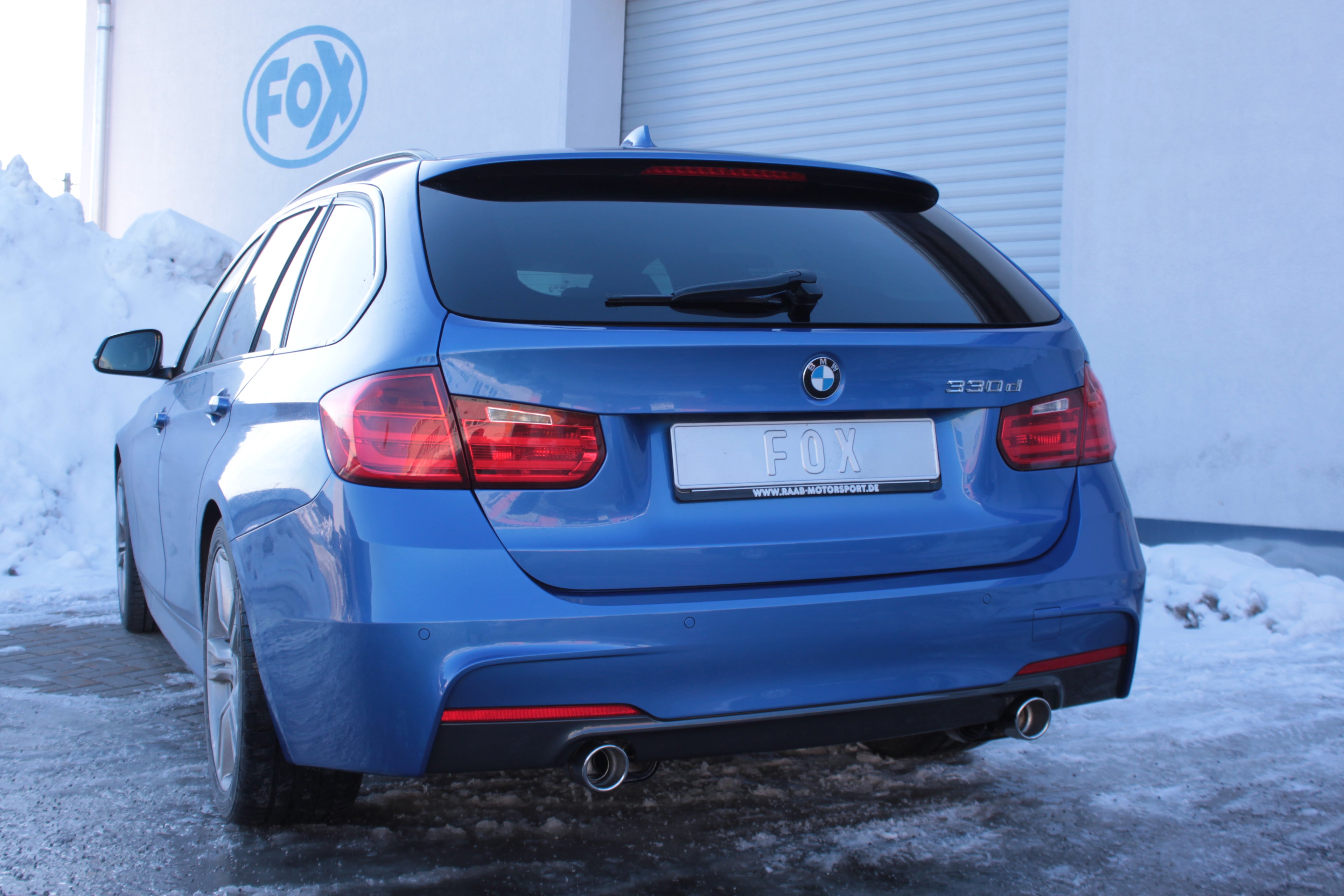 Fox passend für BMW F30/31 - 330d Endschalldämpfer quer Ausgang rechts/links - 1x80 Typ 16 rechts/links
