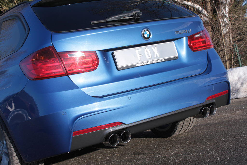 Fox passend fürBMW F30/31 - 330d Endschalldämpfer quer Ausgang rechts/links - 2x76 Typ 25 rechts/links