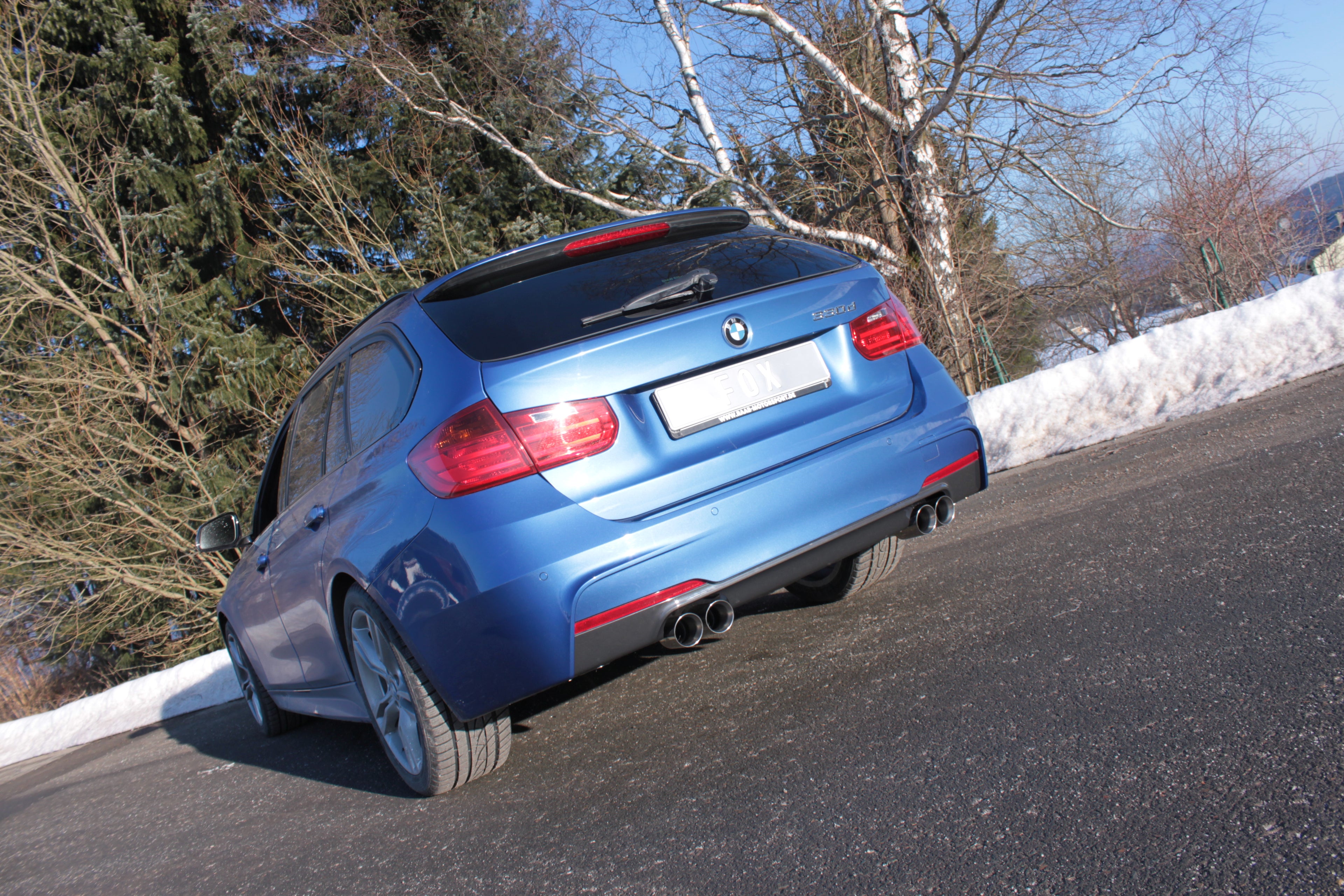 Fox passend für BMW F30/31 - 330d Endschalldämpfer quer Ausgang rechts/links - 2x76 Typ 25 rechts/links