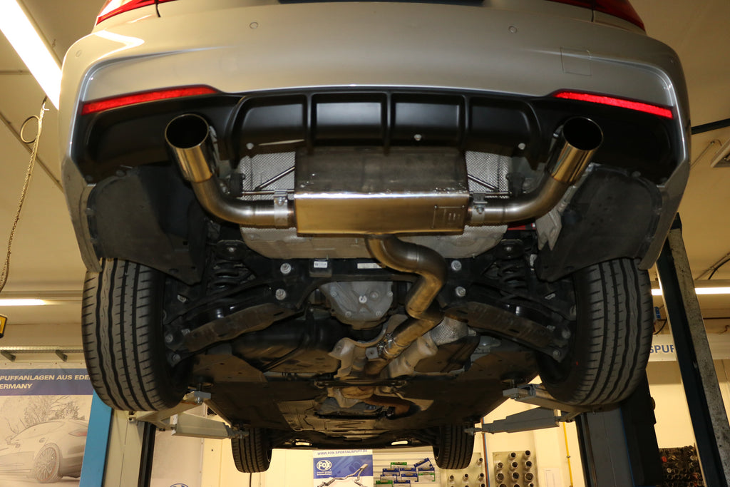 Fox passend für BMW F30/31 - 335d Endschalldämpfer quer Ausgang rechts/links - 1x90 Typ 10 rechts/links